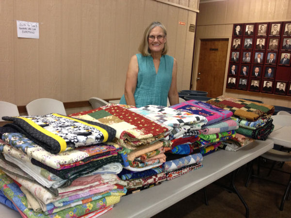 Hilary at Quilt Table