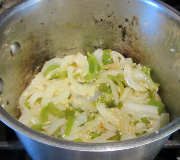 Pepper, Onions and Garlic