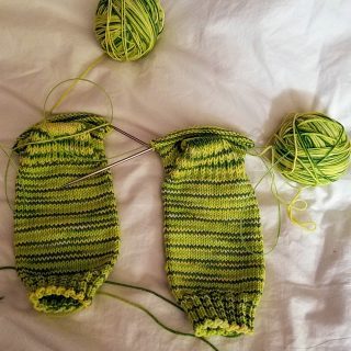 Green Socks in Progress